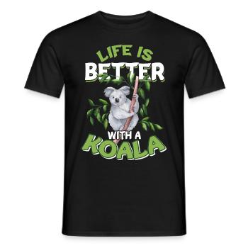 Koala bear - Men's T-Shirt - black - Front - AI Model Male 178 light (178cm)
