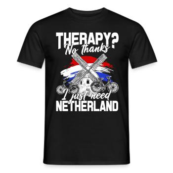 Netherlands Oranje Amsterdam Dutch flag Holland - Men's T-Shirt - black - Front - AI Model Male 178 light (178cm)