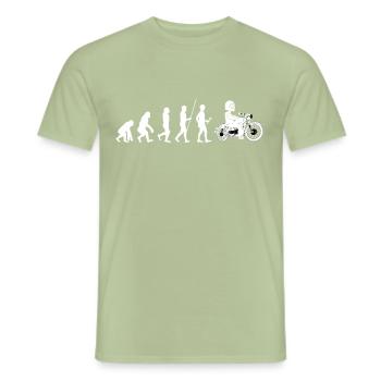 motorcycle - Men's T-Shirt - sage - Front - AI Model Male 178 light (178cm)