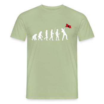 Albania Kosovo Tirana Balkans Shqip Albanian Flag - Men's T-Shirt - sage - Front - AI Model Male 178 light (178cm)