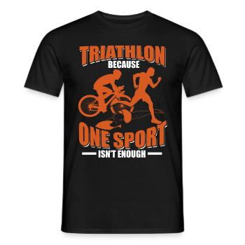Triathlon - Männer T-Shirt - Schwarz - Vorne - AI Model Male 178 light (178cm)