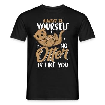 loutre - T-shirt homme - noir - Devant - AI Model Male 178 light (178cm)