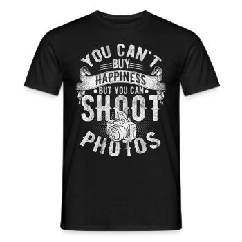 Photographer Camera Photo Camera Lens Photo Gift - Men's T-Shirt - black - Front - AI Model Male 178 light (178cm)