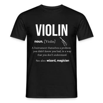 Violon - T-shirt homme - noir - Devant - AI Model Male 178 light (178cm)