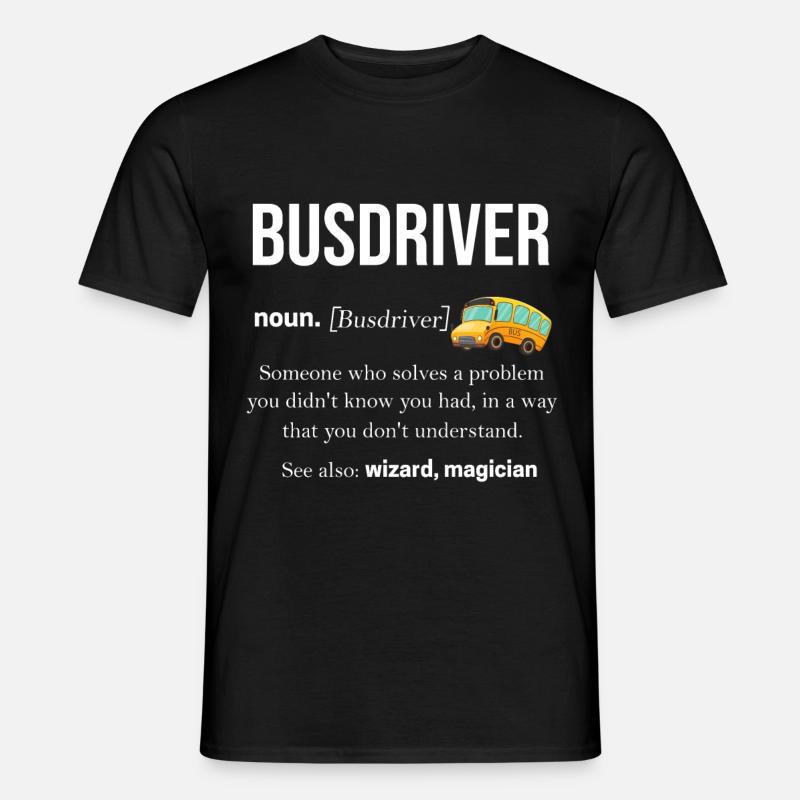 Bus - Männer T-Shirt - Schwarz