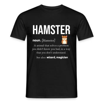 Hamster - Männer T-Shirt - Schwarz - Vorne - AI Model Male 178 light (178cm)