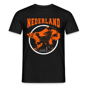 Netherlands - Men's T-Shirt - black - Front - AI Model Male 178 light (178cm)