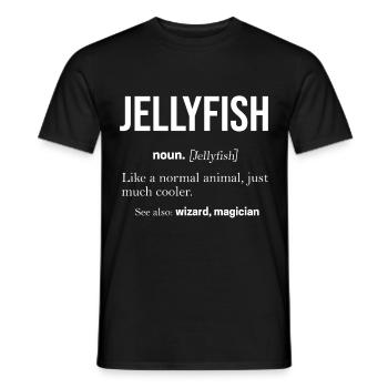 Jellyfish Meduse Comb jellyfish Ocean Cnidaria Jellyfish - Men's T-Shirt - black - Front - AI Model Male 178 light (178cm)