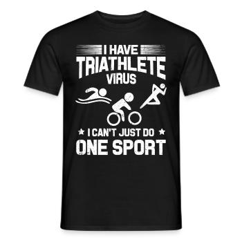 Triathlon - T-shirt homme - noir - Devant - AI Model Male 178 light (178cm)