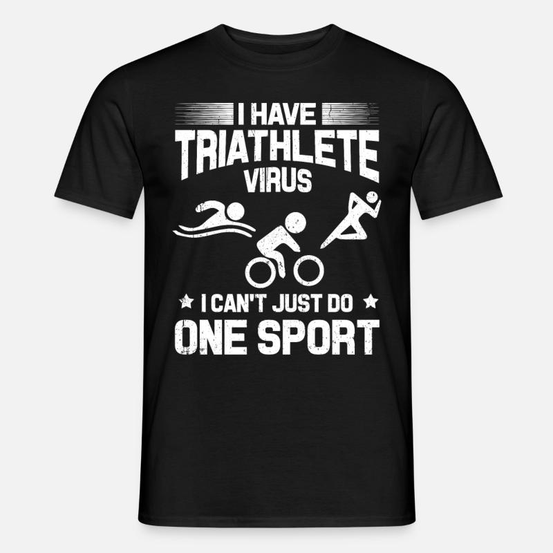 Triathlon - Männer T-Shirt - Schwarz