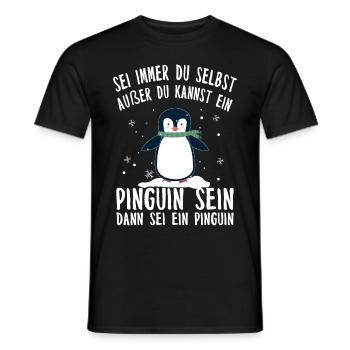 Pinguin Tier Südpol Antarktis Vögel Geschenk - Männer T-Shirt - Schwarz - Vorne - AI Model Male 178 light (178cm)