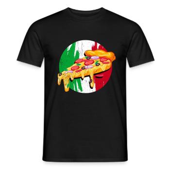 Italie Pizza Milan Italien Cadeau Rome - T-shirt homme - noir - Devant - AI Model Male 178 light (178cm)