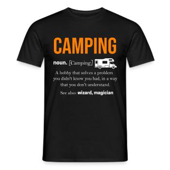 Caravane Camping Scout Caravan - T-shirt homme - noir - Devant - AI Model Male 178 light (178cm)