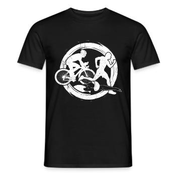 Triathlon - Men's T-Shirt - black - Front - AI Model Male 178 light (178cm)