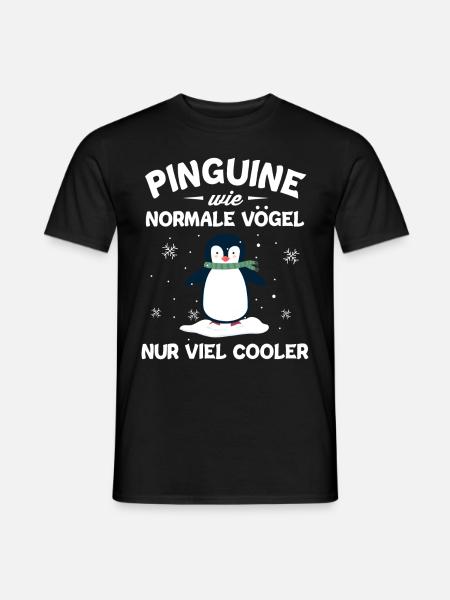 Pinguin - Männer T-Shirt - Schwarz