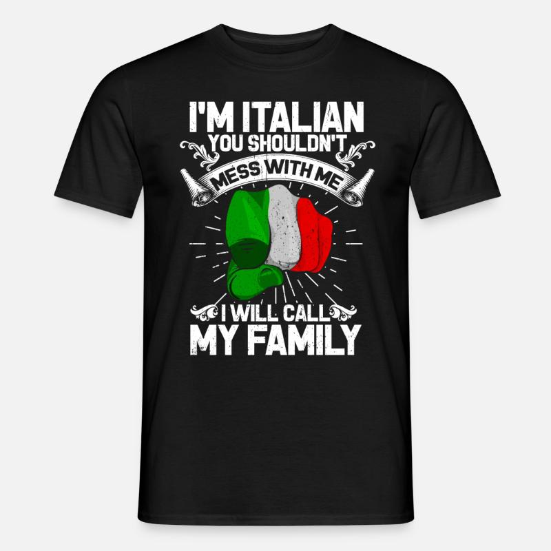 Italien - Männer T-Shirt - Schwarz