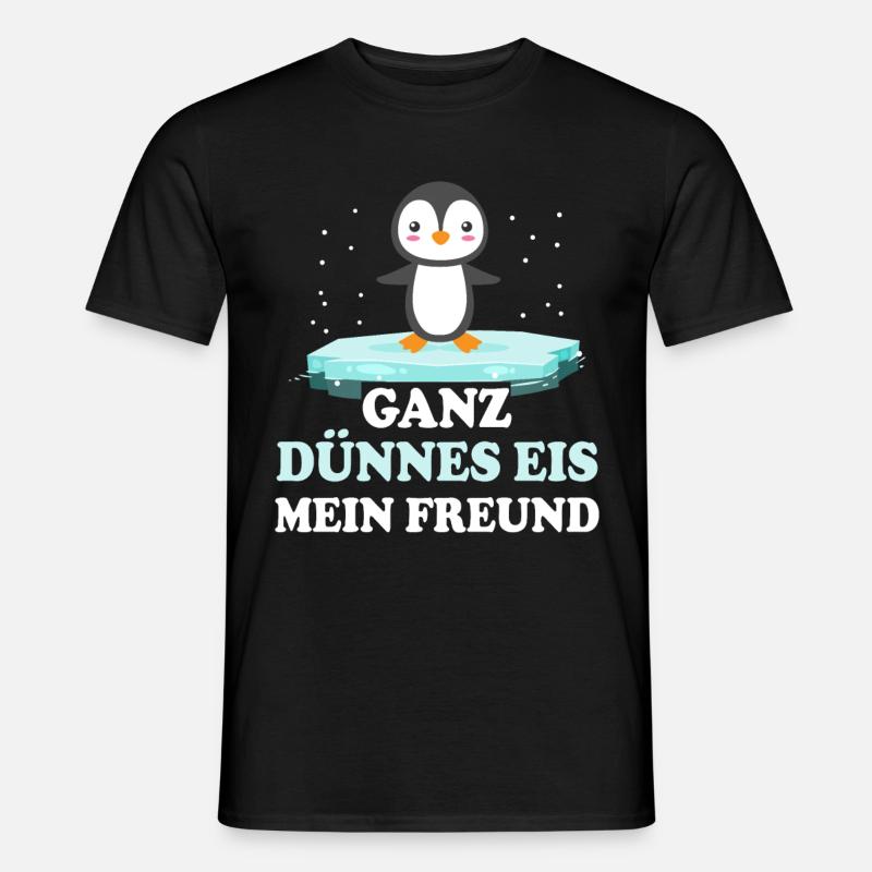 Pinguin - Männer T-Shirt - Schwarz