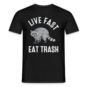 Waschbär Luchs Frettchen Marder Geschenk Racoon - Männer T-Shirt - Schwarz - Vorne - AI Model Male 178 light (178cm)