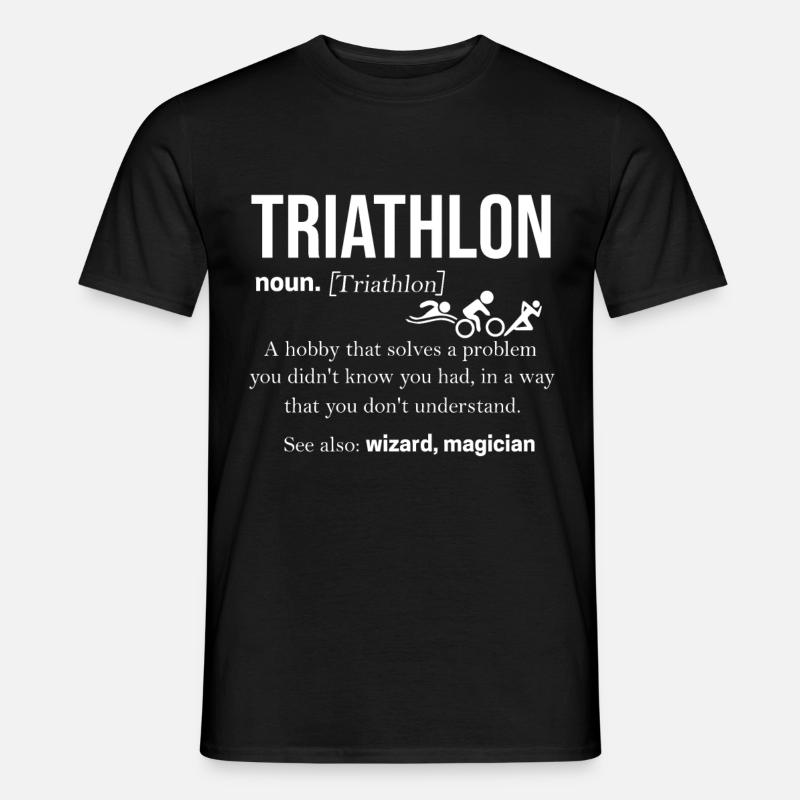 Triathlon - Männer T-Shirt - Schwarz