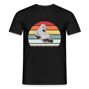 koala - Men's T-Shirt - black - Front - AI Model Male 178 light (178cm)