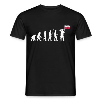 Pologne - T-shirt homme - noir - Devant - AI Model Male 178 light (178cm)