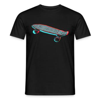 Skateboard - T-shirt homme - noir - Devant - AI Model Male 178 light (178cm)