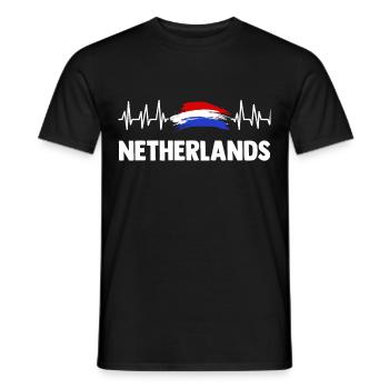 Pays-Bas Hollande Amsterdam Cadeau Rotterdam - T-shirt homme - noir - Devant - AI Model Male 178 light (178cm)