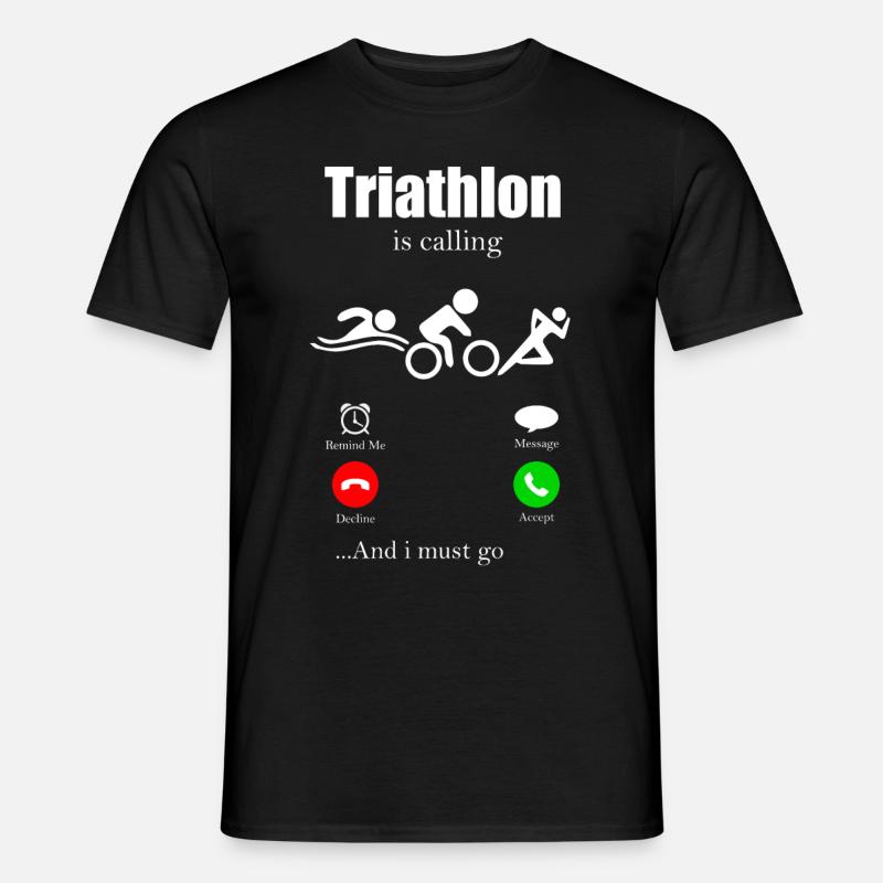 Triathlon - Männer T-Shirt - Schwarz