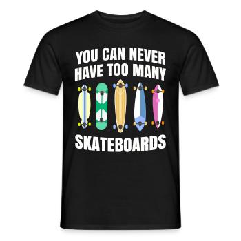 Skateboard - T-shirt homme - noir - Devant - AI Model Male 178 light (178cm)