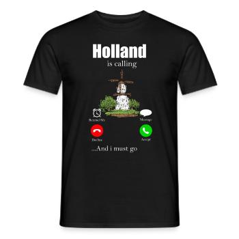 Netherlands - Men's T-Shirt - black - Front - AI Model Male 178 light (178cm)