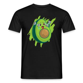 Avocado Tshirt Vegan Avokado Diät Schwanger Keto - Männer T-Shirt - Schwarz - Vorne - AI Model Male 178 light (178cm)
