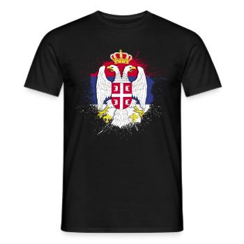 Serbie Belgrade Armoiries Serbia Srbija Jugo cadeau - T-shirt homme - noir - Devant - AI Model Male 178 light (178cm)