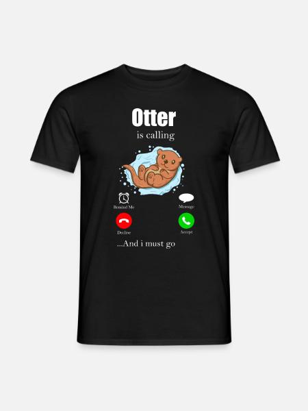 otter - Men's T-Shirt - black