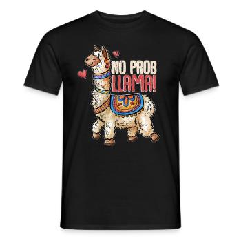 lama - Men's T-Shirt - black - Front - AI Model Male 178 light (178cm)