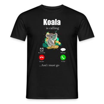 Koala ours animal cadeau zoo dormir marstonne - T-shirt homme - noir - Devant - AI Model Male 178 light (178cm)