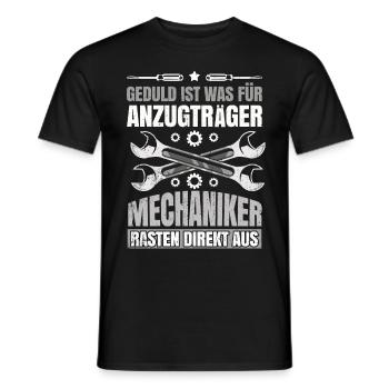 Mechanik Geschenk Mechatroniker für KFZ Schrauber - Männer T-Shirt - Schwarz - Vorne - AI Model Male 178 light (178cm)