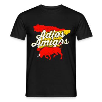Spanien - Männer T-Shirt - Schwarz - Vorne - AI Model Male 178 light (178cm)