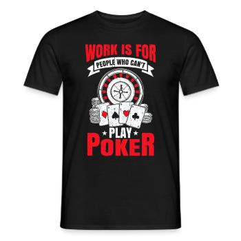 Poker cadeau de Poker Jetons Cartes Casino All in - T-shirt homme - noir - Devant - AI Model Male 178 light (178cm)
