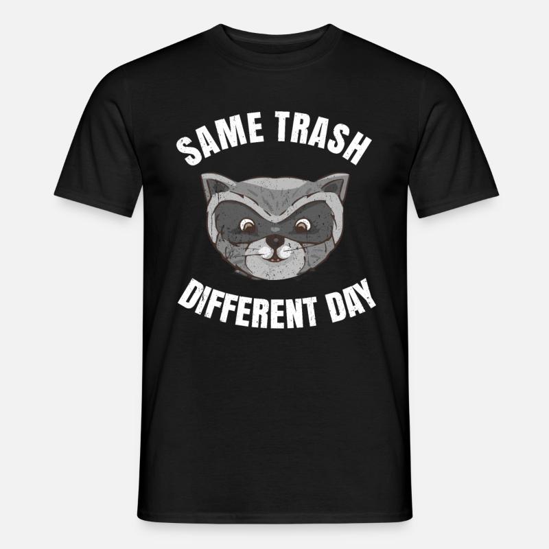 Waschbär - Männer T-Shirt - Schwarz
