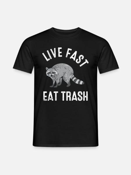 raccoon - Men's T-Shirt - black