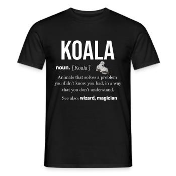 koala - Men's T-Shirt - black - Front - AI Model Male 178 light (178cm)