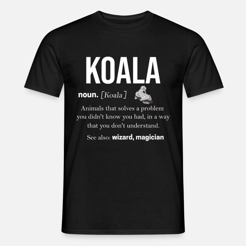 Koala - Männer T-Shirt - Schwarz