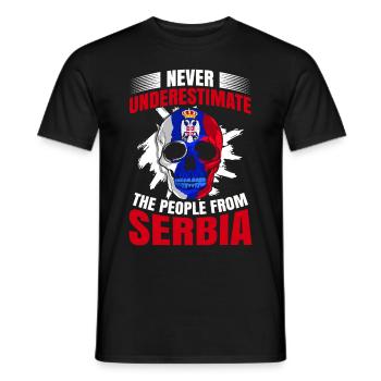 Serbie Tshirt Yougoslavie Belgrade Tito cadeau - T-shirt homme - noir - Devant - AI Model Male 178 light (178cm)