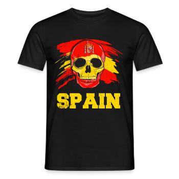 Spain - Men's T-Shirt - black - Front - AI Model Male 178 light (178cm)