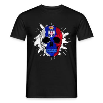 Serbie Tshirt Yougoslavie Belgrade Tito cadeau - T-shirt homme - noir - Devant - AI Model Male 178 light (178cm)