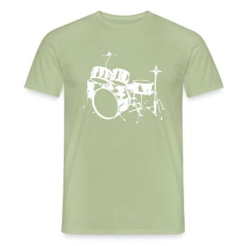 Batteries - T-shirt homme - vert sauge - Devant - AI Model Male 178 light (178cm)