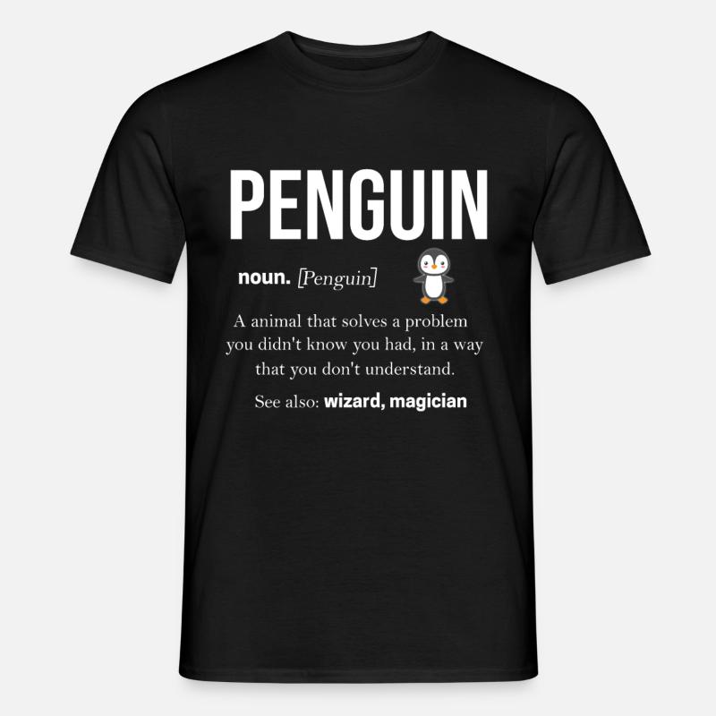 Pinguin - Männer T-Shirt - Schwarz