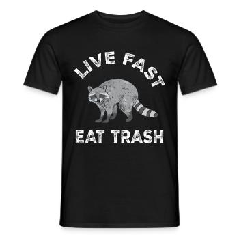 Waschbär Racoon Tier Geschenk Frettchen Marder - Männer T-Shirt - Schwarz - Vorne - AI Model Male 178 light (178cm)