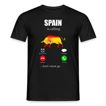 Espagne Tshirt Andalousie Spain Matador cadeau - T-shirt homme - noir - Devant - AI Model Male 178 light (178cm)