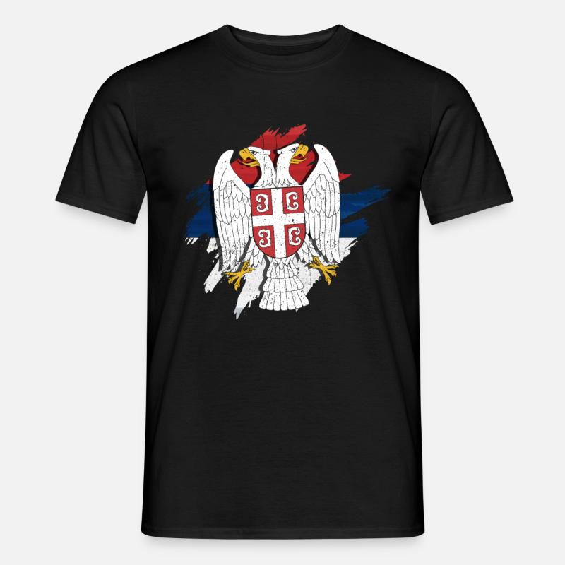 Serbien - Männer T-Shirt - Schwarz